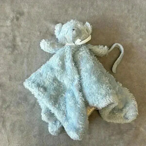 Blankets & Beyond -  Unisex Nunu lovey comfort blanket-blue plus bear